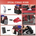 thumbnail image 2 of SUMMIT Wearable Cleaning Caddy, Cleaning Caddy Supplies Organizer with Handle & Shoulder Straps for Housekeepers, Under Sink & Car Cleaning Tool Organizers Bag with 4 Foldable Divider (Wine), 2 of 14