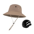 thumbnail image 3 of Sombrero tipo cubo transpirable y portátil de ala ancha para ciclismo, jardinería y deportes de verano. Caqui, 3 of 9