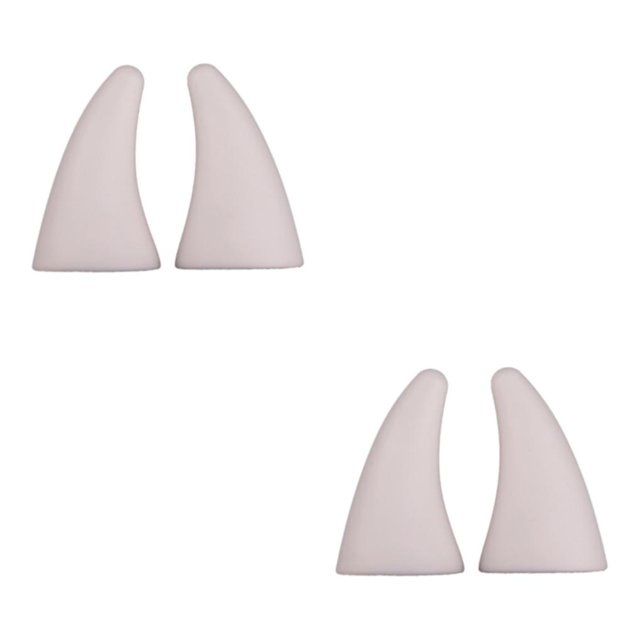 Shengyu 2piece Sticker Devil Horn Car Roof Decoration Eye-Catching And Waterproof Hood Stickers Car white 2Set