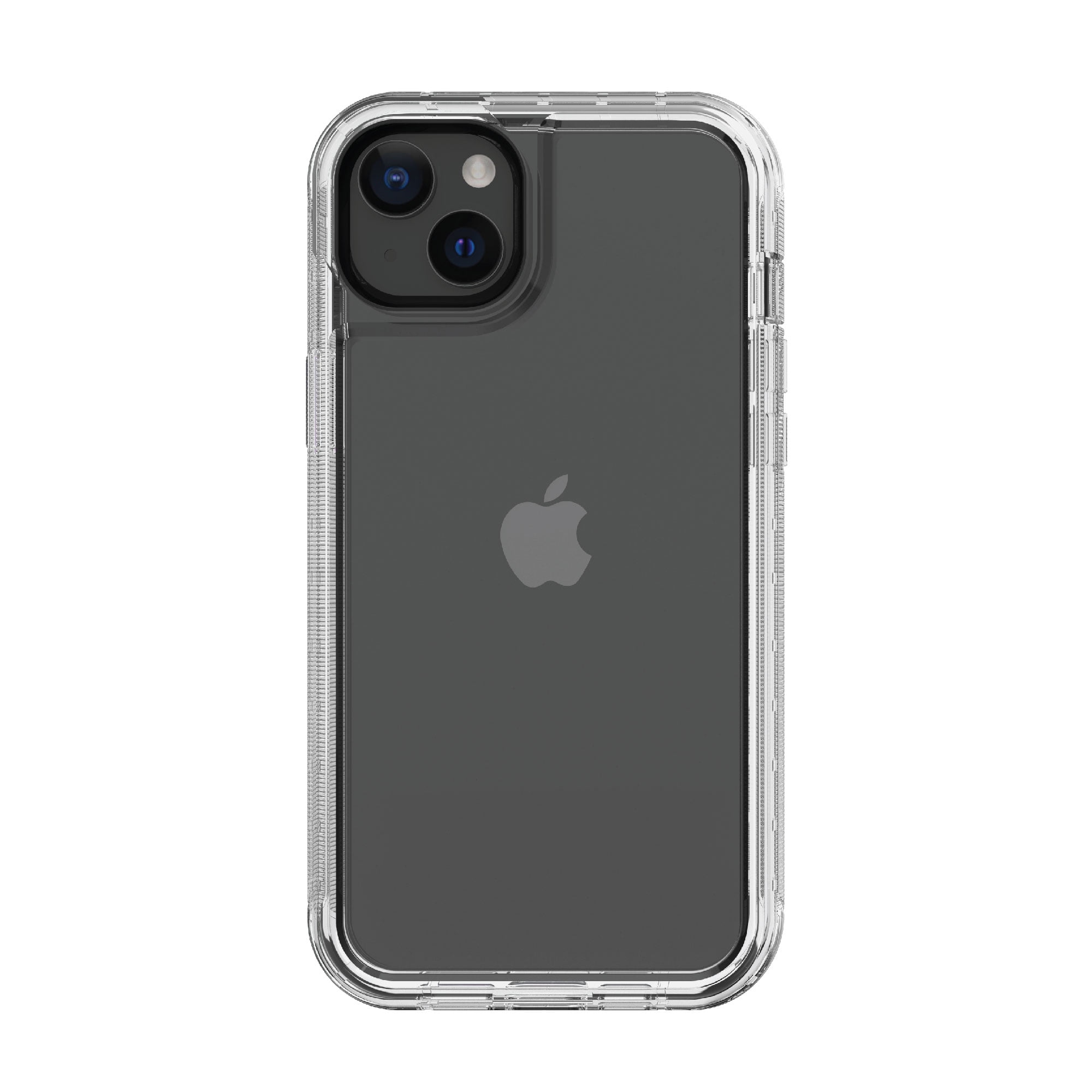 onn. Rugged Phone Case with Holster for iPhone 14 / iPhone 13 - Clear