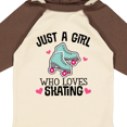 thumbnail image 4 of Inktastic Just A Girl Who Loves Skating Girls Long Sleeve Baby Bodysuit, 4 of 5