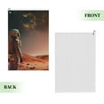thumbnail image 2 of Naloa Astronaut On Mars A Golf Towel Golf Gift for Men and Women Golf Towel with Carabiner Clip to Quickly Remove Mud, Dirt and Sweat, 2 of 8