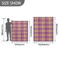 thumbnail image 4 of Blankets 60" × 80" Soft and Breathable Bed Blankets Customized Fluffy Throw Blankets for Bed Couch Sofa Purple Yellow Plaid, 4 of 7