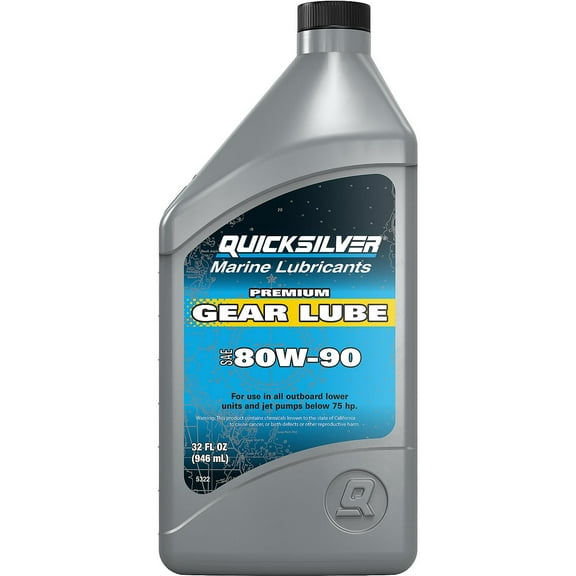 Quicksilver 80W-90 Premium Gear Lube for Outboards and Sterndrives, 32 oz