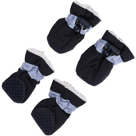 Dog Shoes Paw Protectors: Anti-Slip Sole Dog Boots Non-Slip Puppies Shoes for Small Medium Dogs Winter Snow Cold Weather Size 5