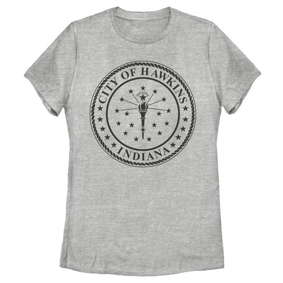 Netflix Women's Stranger Things City of Hawkins Crest Graphic T-Shirt