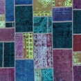 thumbnail image 1 of Ahgly Company Indoor Square Patchwork Light Blue Transitional Area Rugs, 7' Square, 1 of 4
