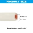 thumbnail image 2 of Tubo de espuma aislante para tuberías, tubo de espuma aislante de preservación de calor de 7/8" para juego de tuberías de cobre de mini split, 3.28 pies (1 m), blanco/rosa, 2 of 7