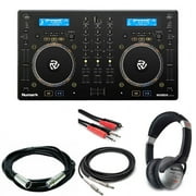 Numark MixDeck Express | Premium DJ Controller With Headphones + 20ft Cable