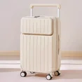 thumbnail image 2 of Asa ancha, equipaje con apertura frontal con portavasos USB, contraseña, maleta ligera, cubierta de carrito de embarque para hombres y mujeres, 20 pulgadas, 2 of 4