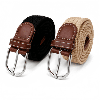 CTM Elastic Braided Stretch Belt (Pack of 3 Colors) (Men  display picture 1