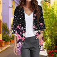 thumbnail image 2 of Edvintorg Womens Cardigan Floral Printed 3/4 Sleeve Loose Casual Open Front Chiffon Cardigans Trendy Womens Clothes S-2XL Multicolor, 2 of 6