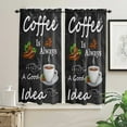 thumbnail image 4 of Farmhouse Coffee Beans Black Curtain Home Decoration Living Room Short Curtains Window Treatments For Kitchen Bedroom, 4 of 7