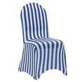 thumbnail image 3 of YCC Linens - 6 Pack Spandex Chair Covers Striped - Royal Blue and White, 3 of 8