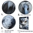 thumbnail image 3 of Designart "Enlightened Monochrome Gaze" Animals Owl Floater Framed Wall Art Living Room, 3 of 5