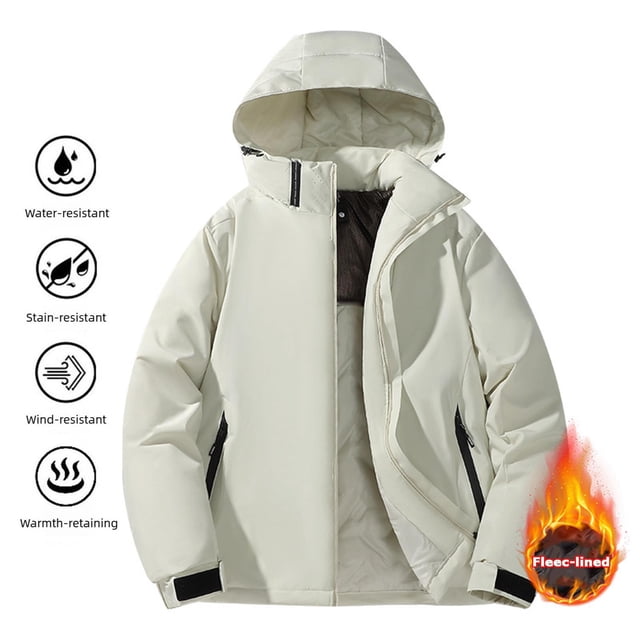 Ceisia Men's Outdoor Sports Pants Hooded Short Sleeve Winter Loose Fit with Zipper Gift with Pockets