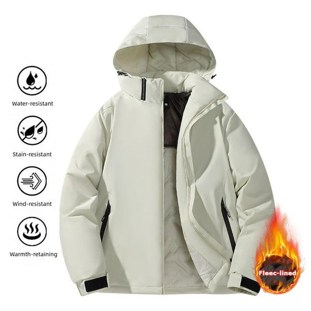 Ceisia Men's Outdoor Sports Pants Hooded Short Sleeve Winter Loose Fit with Zipper Gift with Pockets