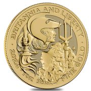 BRITISH ROYAL MINT 2024 Great Britain 1 oz Gold Britannia and Liberty Coin BU