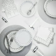 Sparkle and Shine Silver 25th Anniversary Deluxe Party Supplies Kit