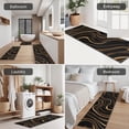 thumbnail image 5 of Black Gold Wave Marble Pattern Kitchen Rugs Sets Of 3,Kitchen Runner Rugs Non Skid Washable,Decorative Kitchen Floor Mats for Kitchen,Sink,Laundry,17"x30"+ 17"x47" + 17"x59", 5 of 6