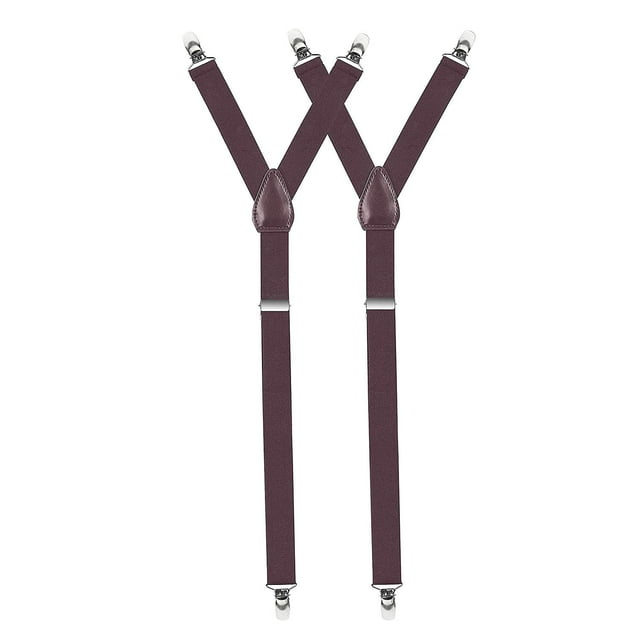 Hold'Em Improved Shirt Stays for Men Adjustable Elastic Y-style-Brown