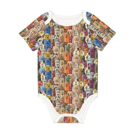 

Coaee Funny Dogs Family for Soft Cotton Baby Short-Sleeve Bodysuit Baby Girls Boys Bodysuit Romper