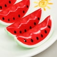 thumbnail image 3 of Clispeed Watermelon Chopstick Rack Red Ceramic for Holding Chopsticks 5Pcs, 3 of 4