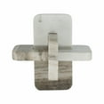 thumbnail image 5 of Interlocking Sculpture for Home and Bathroom Decor - Marble Decorative Figurine for Office, Living Room, Console, and Shelf Accents - Ornament for Coffee Tables and Room Decor - 9", Tan & White, 5 of 12