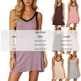 thumbnail image 3 of NominalSnug Nightgowns for Women Built in Bra Sleeveless Pajamas Dress V Neck Soft Sleepshirts Comfy Nightshirts, 3 of 8