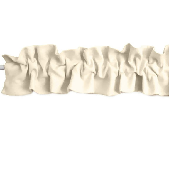 Solid Poplin Curtain Sleeve Topper Ivory