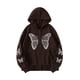 thumbnail image 1 of VISgogo Sudaderas con Capucha para Mujer Sudaderas, Chaqueta de Estilo Suelto con Cierre de Cremallera y Patrón de Mariposa de Manga Larga VISgogo moda, 1 of 5