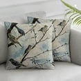 thumbnail image 3 of nygtbtfer  Ink Painting Watercolor Grey Blue Birds Decorative Throw Pillow Cover Case Home Living Room Bed Sofa Car  Linen Square White, 3 of 7