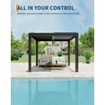 thumbnail image 4 of 10' x 10' Louvered Pergola with Adjustable Roof, Heavy Duty Aluminum-Iron Outdoor Patio Gazebo for Backyard, Waterproof Garden Shelter with Integrated Drainage System, Grey, 4 of 7