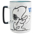thumbnail image 4 of Taza de Porcelana Bitono con Diseño Snoopy, Colección Peanuts, Con Interior Azul, Capacidad 405 ml, 4 of 5