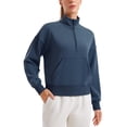 thumbnail image 1 of Sudadera CRZ YOGA SoftAura Half Zip para Mujer Azul Tinta, 1 of 6