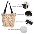 thumbnail image 3 of Kdxio Seashells Women Reusable Grocery Bags Foldable Ripstop,Reusable Shopping Bags for Shopping,Gym,Gift, 3 of 5