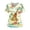 Beige, variant on Tropical Print V-Neck Scrub Top for Women, Short Sleeve Medical Tunic with Pockets - Loose Fit Side Slit Work Shirt featuring Hibiscus & Turtle Pattern Army Green L