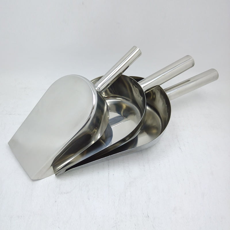 Stainless Steel Ice Cube Scoop Party Bar Buffet Kitchen Sugar Flour Goods Shovel