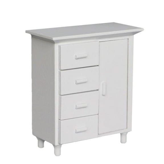 FELTECHELECTR Mini Cabinet Decor White 1Set 3.3X1.5X3.7in