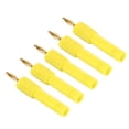 thumbnail image 2 of 2mm Banana Male Plug To 4mm Female Socket Probe Adapter, Easy To Use Convert Banana Plug 5Pcs  Conductivity PA Brass  For Computers For Ships For Inverters Yellow, 2 of 8