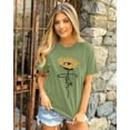 thumbnail image 6 of VILOVE Women Sunflower Graphic Crew Neck Short Sleeve Summer Casual T-Shirt, 6 of 7