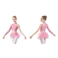 thumbnail image 2 of iiniim Girls Hip Hop Jazz Dance Outfits Rhinestones Crop Top and Ruffles Feather Skirt Set Pink 6, 2 of 7