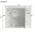 thumbnail image 6 of 36"Modern Bathroom Storage Cabinet with 2 Soft Closing Doors and 2 Drawers, Mirror Cabinet with Vintage Handle, Single Sink Bathroom Vanity with Adjustable Soft-Close Hinges,White, 6 of 9