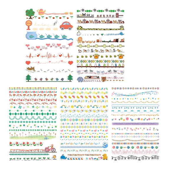 Scrapbooking Decorative Sticker Cartoon Adhesive Sticker For Journal Planner Photo Album Card Making and Packaging