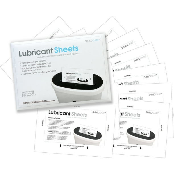 Shredcare Lubricant Sheets for All Paper Shredders 12/pack