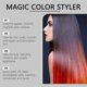 thumbnail image 2 of Tinte para el cabello de moda, crema para teñir el cabello, cobertura instantánea de raíces blancas, unisex, gris ahumado, estilo punk, tinte para el cabello plateado claro, negro y gris, 2 of 5