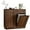 Walnut-2 Tilt 2 Drawer, variant on Tilt-Out Trash Cabinet with 10-Gallon Capacity, Walnut Laundry Hamper Cabinet, 34.3 x 19 x 13.8 inches, Wave-Textured Front.