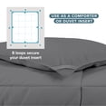 thumbnail image 6 of Bare Home Ultra-Soft 1800 Collection Down Alternative Comforter Duvet Insert - Twin/Twin-XL, Gray, 6 of 9