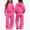 Hot Pink, variant on DJDLJWCJ 2 Piece Girls Outfit Set Long Sleeve Hoodie and Elastic Waist Wide Leg Pants Set Hot Pink Size 5T