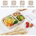 thumbnail image 2 of Paquete de 4 loncheras Bento, contenedores de preparación de comidas de 3 compartimentos, loncheras para niños adultos, alimentos reutilizables de plástico duradero, 2 of 5